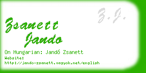 zsanett jando business card